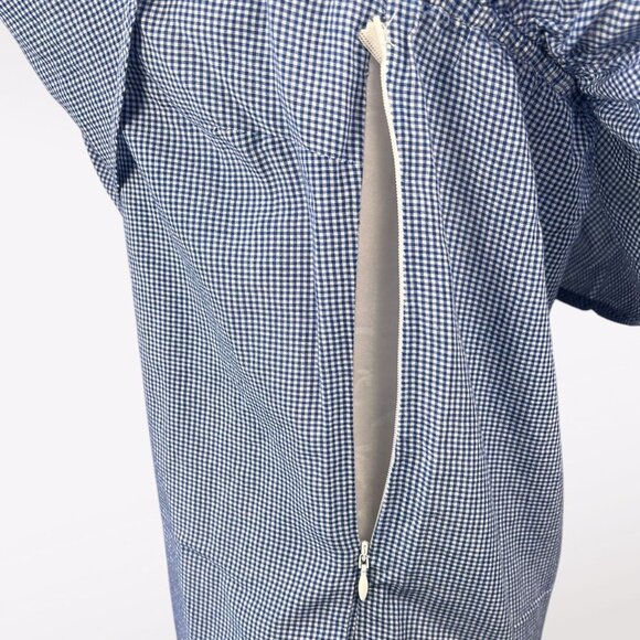 Joe’s Collection One Shoulder Ruffle Gingham Top Blue White Size Small - Picture 7 of 8